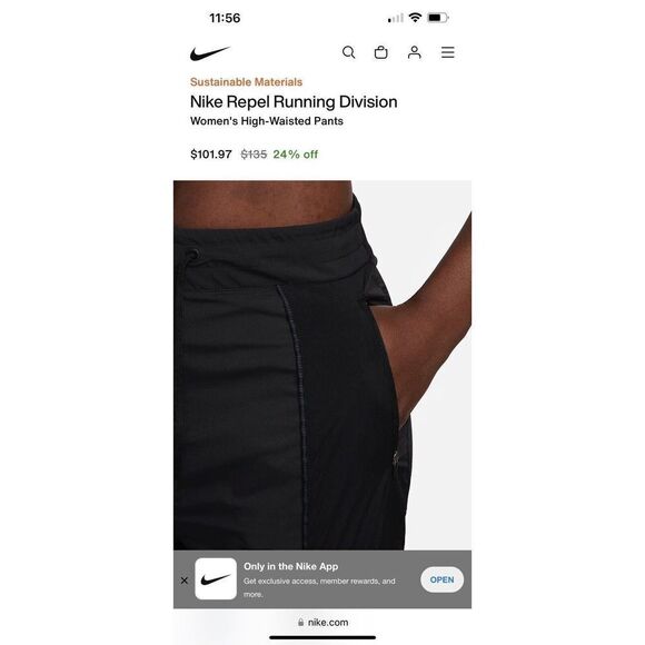 Nike FB7825-010 Women's Sz Small Black Run Division Storm-Fit Run Jogger Pants - Picture 14 of 16